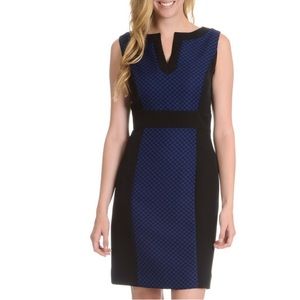 Tahari colorblock sleeveless sheath dress